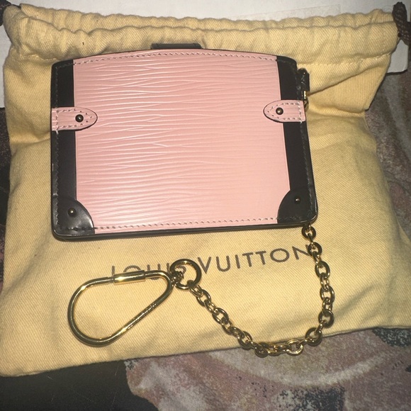 🎀 Louis Vuitton Rose Ballerine Epi Trunk multi cartes - Picture 13 of 15